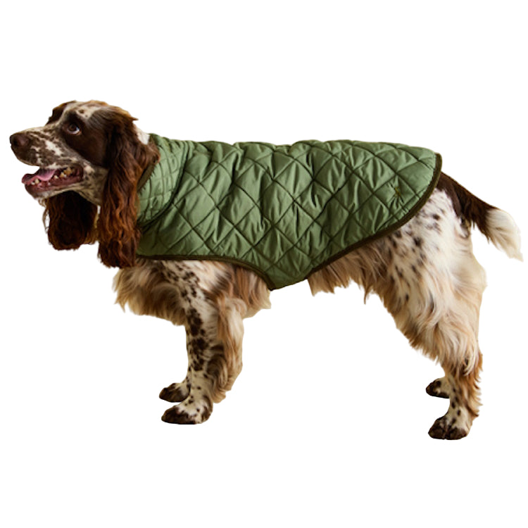 Joules Quilted Dog Coat - Khaki