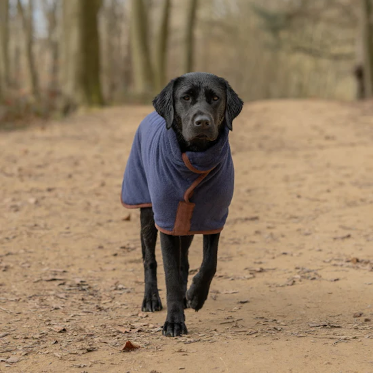 Ruff and Tumble Country Collection Dog Drying Coat French Navy John  Norris