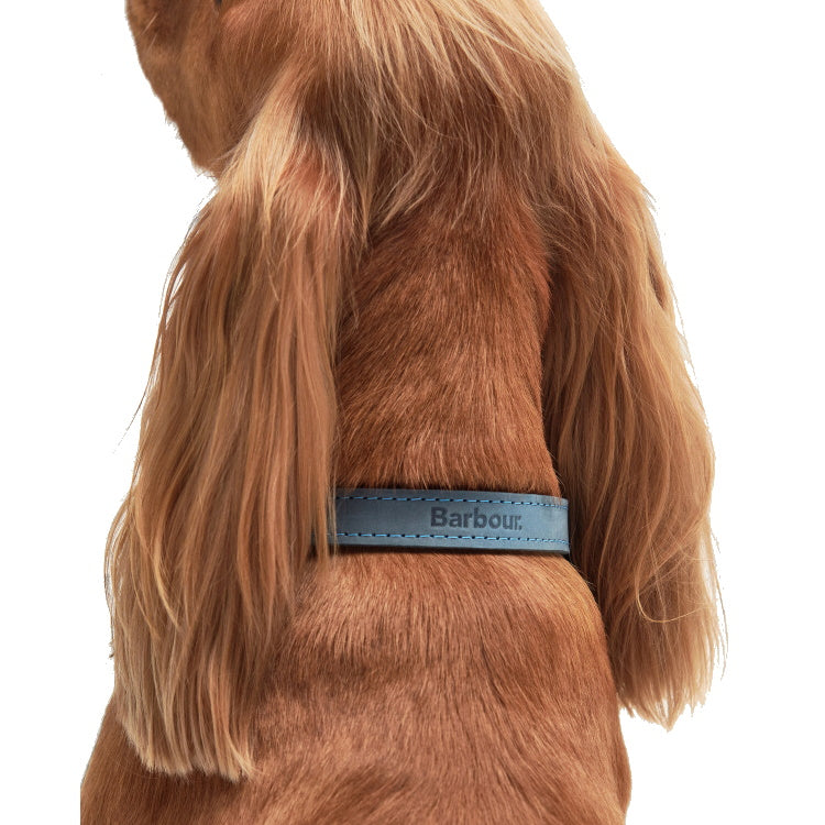 Barbour Leather Dog Collar - Blue