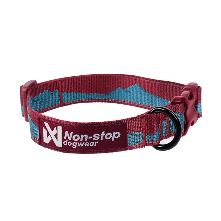 Non-Stop Dogwear Trail Quest Dog Collar - Teal/Wine