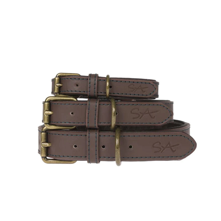 Sophie Allport Woof Leather Dog Collar
