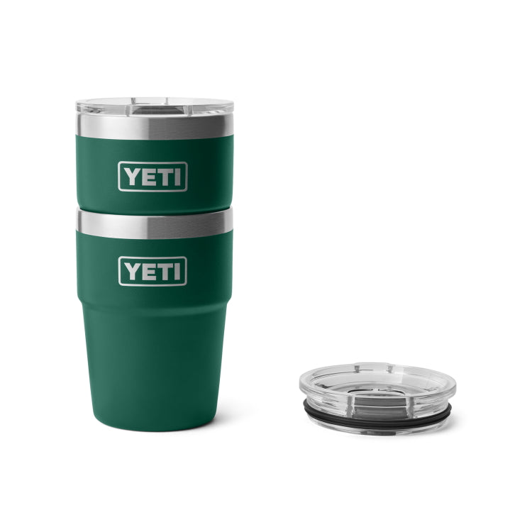 Yeti Rambler 16oz Stackable Cup - Black Forest Green