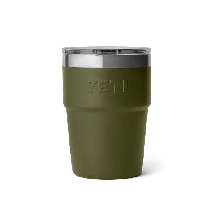 Yeti Rambler 16oz Stackable Cup - Olive/King Crab Orange