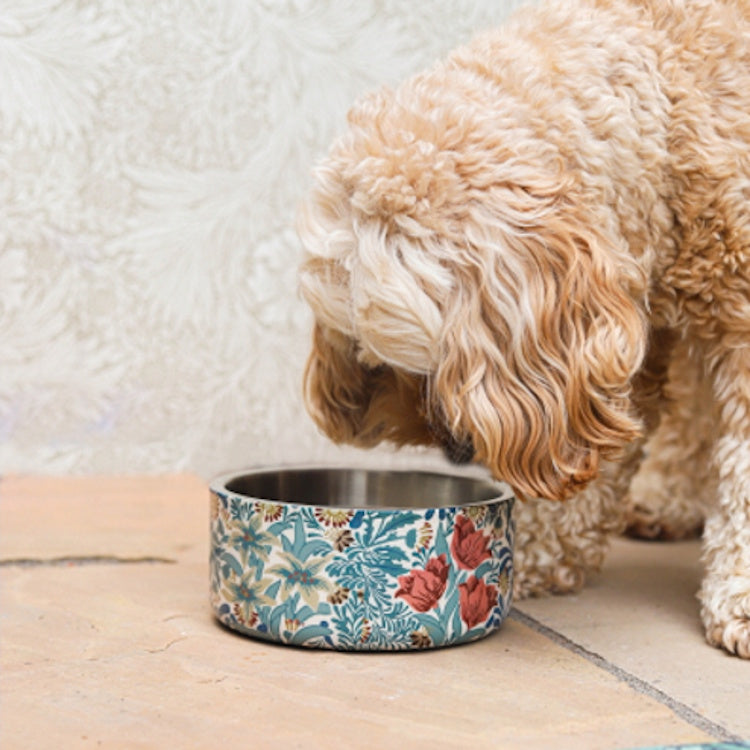 Morris and Co Double Walled Slow Feeder - Bower Print