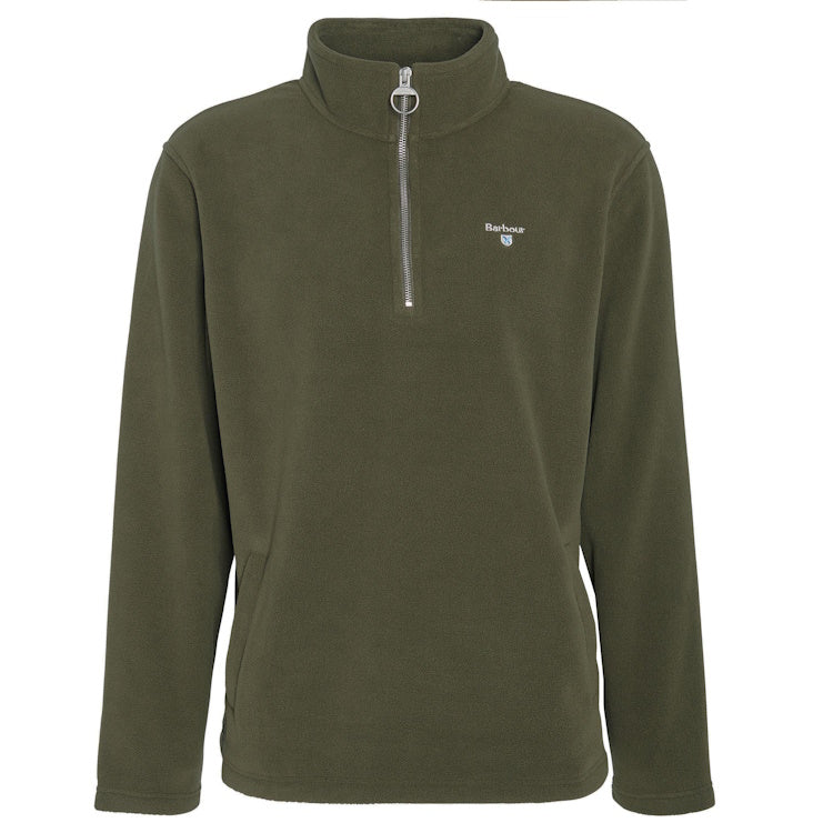 Barbour Essentials Half Zip Fleece - Mid Olive