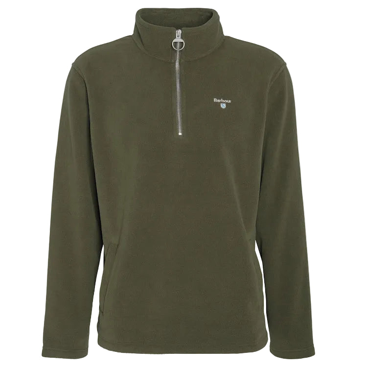 Barbour Essentials Half Zip Fleece - Mid Olive