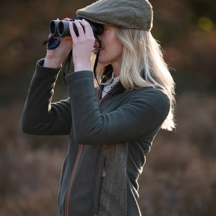 Gunner and Hound Ladies Long-Sleeved Tweed Fleece - Forest Green