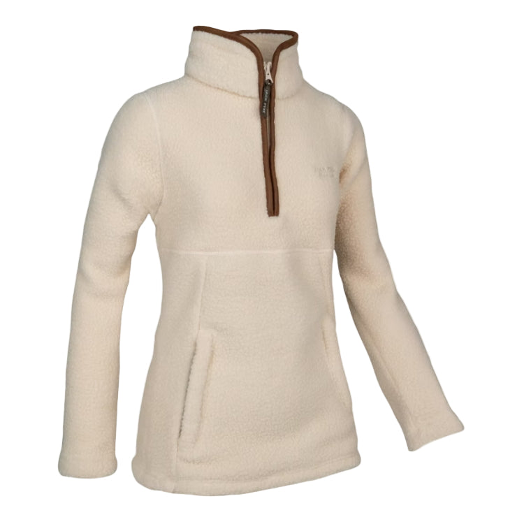 Jack Pyke Ladies 1/2 Zip Sherpa Fleece Pullover - Sail