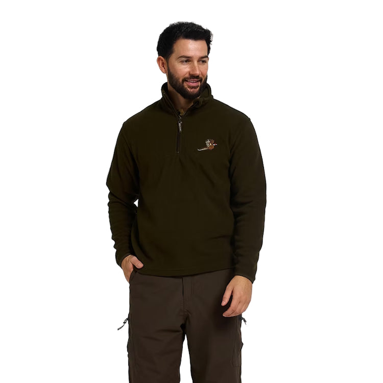 Jack Pyke Pheasant Motif Fleece Top - Olive