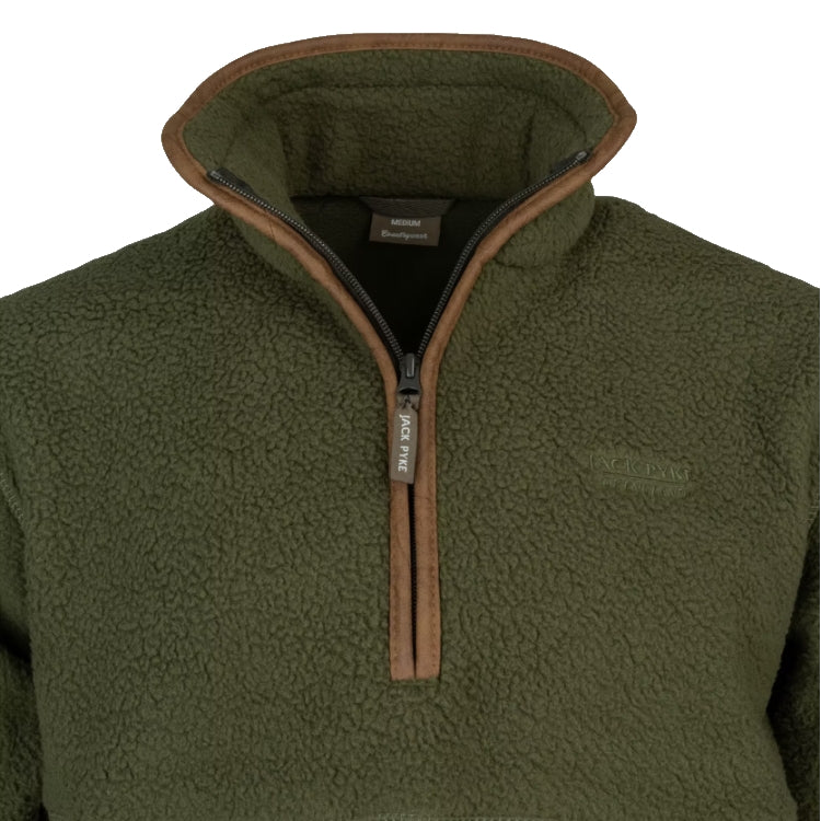 Jack Pyke 1/2 Zip Sherpa Fleece Pullover - Olive