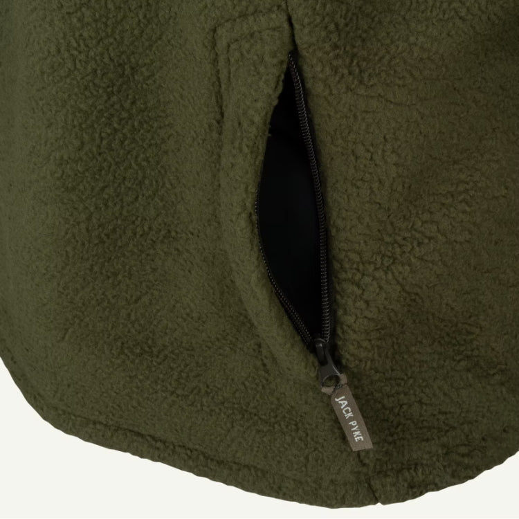 Jack Pyke 1/2 Zip Sherpa Fleece Pullover - Olive