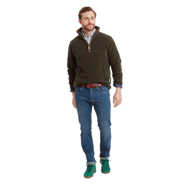 Schoffel Berkeley 1/4 Zip Fleece - Dark Olive
