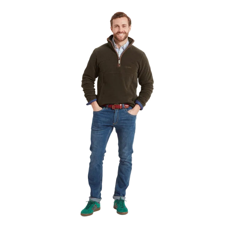 Schoffel Berkeley 1/4 Zip Fleece - Dark Olive