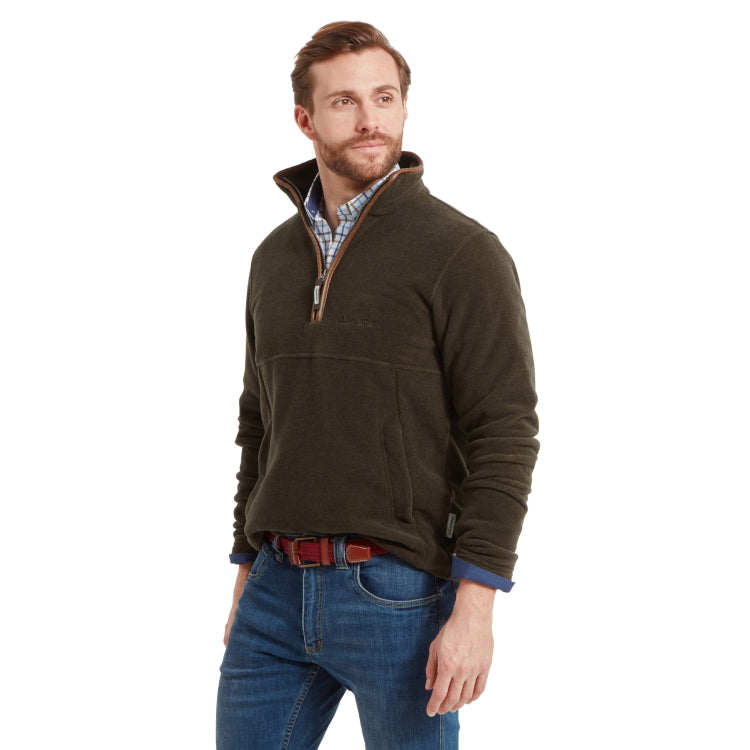 Schoffel Berkeley 1/4 Zip Fleece - Dark Olive