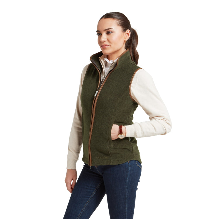 Schoffel Ladies Lyndon Fleece Gilet - Dark Olive