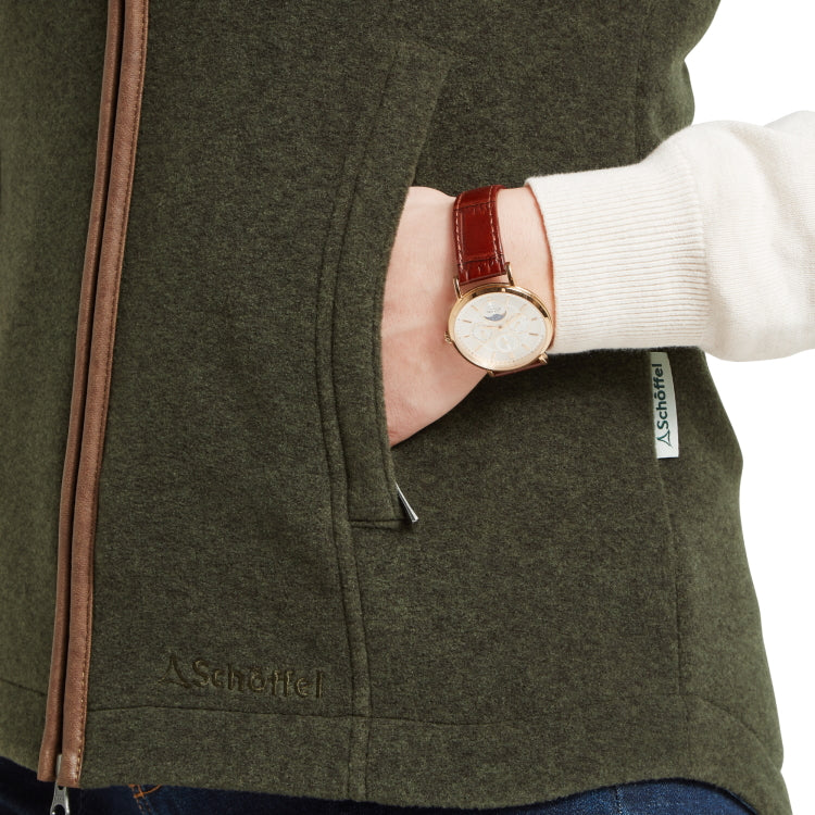 Schoffel Ladies Lyndon Fleece Gilet - Dark Olive