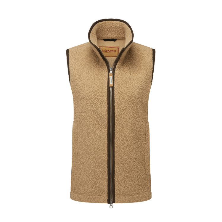 Schoffel Ladies Lyndon Retro Fleece Gilet - Tan