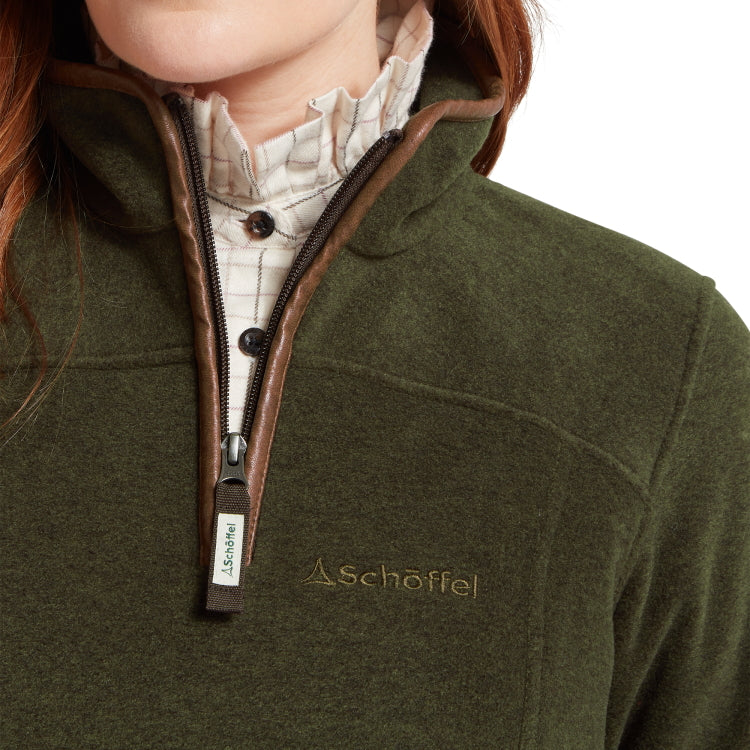 Schoffel Ladies Tilton II 1/4 Zip Fleece - Dark Olive