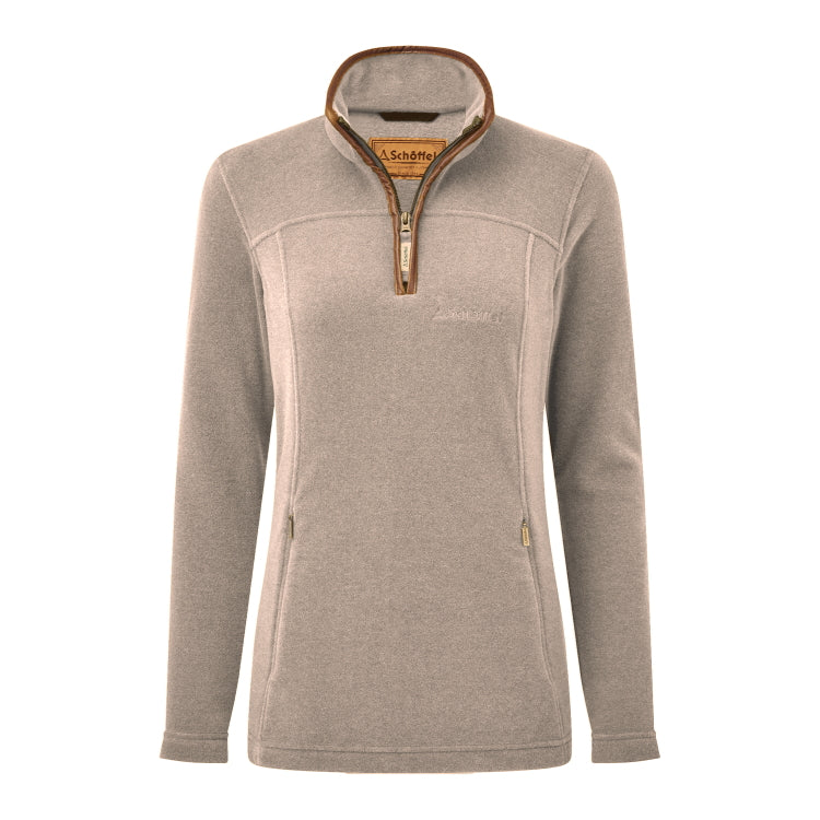 Schoffel Ladies Tilton II 1/4 Zip Fleece - Mushroom
