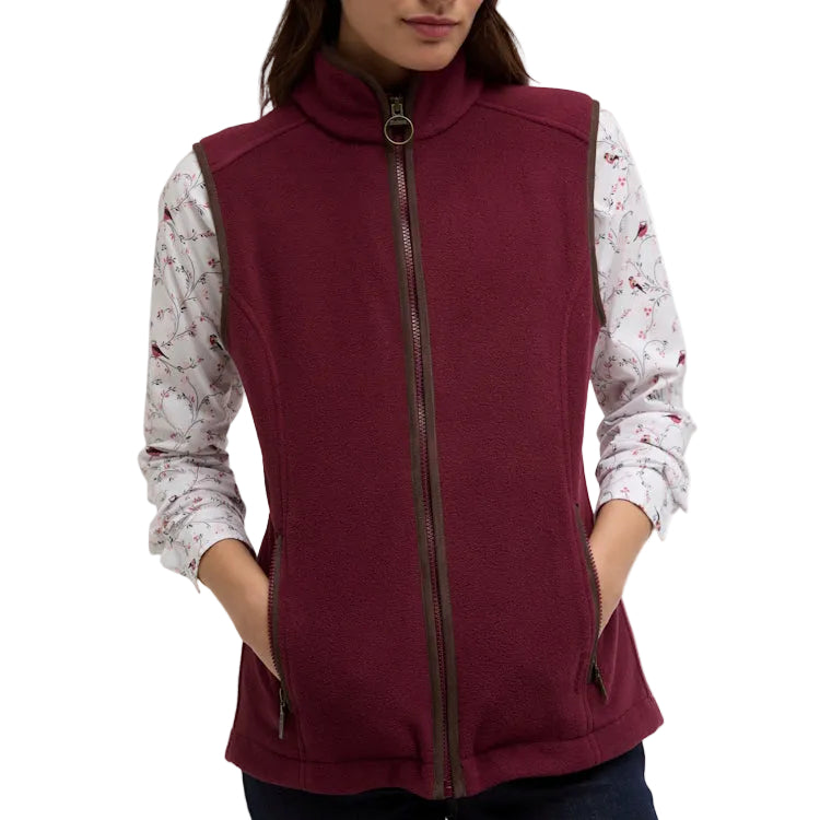 Barbour Ladies Country Colton Fleece Gilet - Port