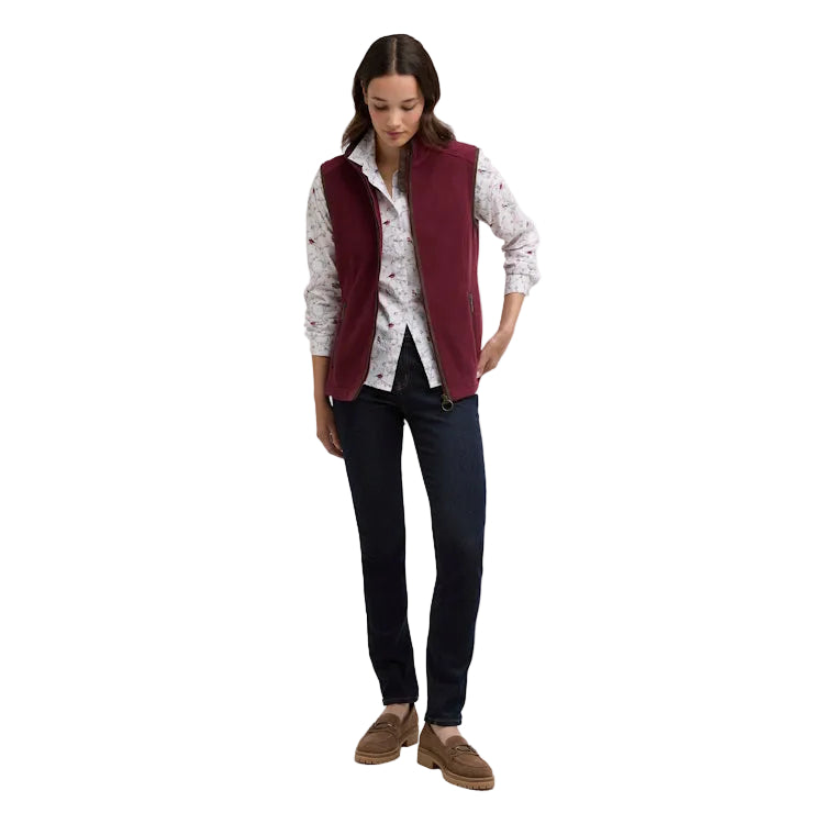 Barbour Ladies Country Colton Fleece Gilet - Port