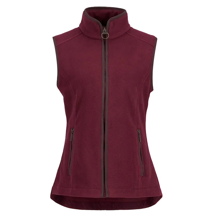 Barbour Ladies Country Colton Fleece Gilet - Port