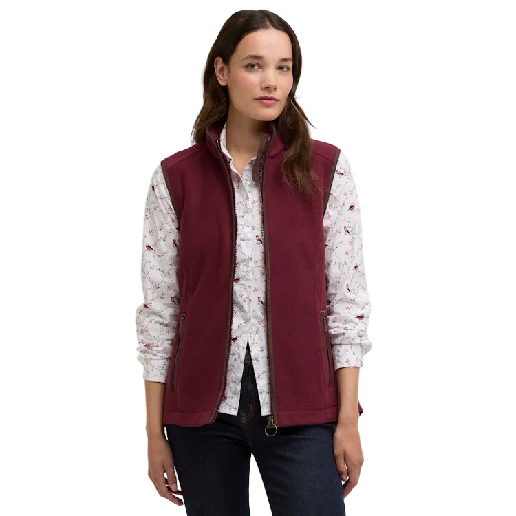 Barbour Ladies Country Colton Fleece Gilet - Port