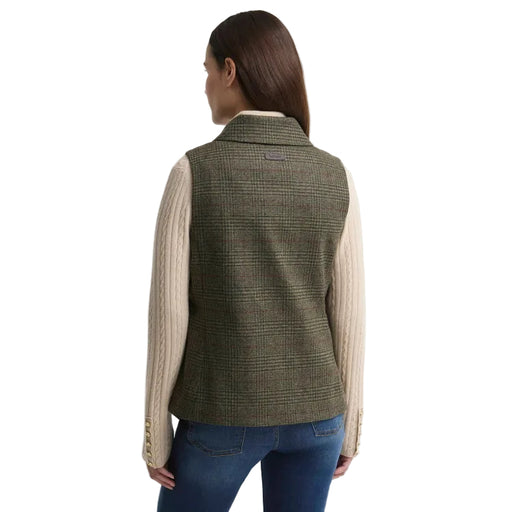 Barbour Ladies Joyce Wool Gilet - Olive/Prince Of Wales Check