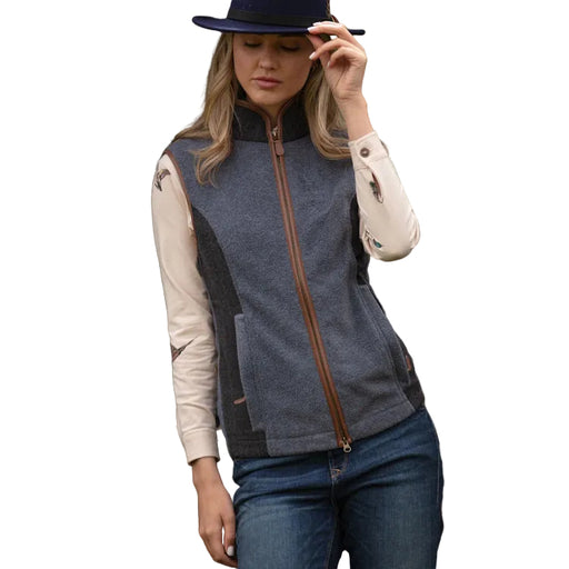 Gunner and Hound Ladies Tweed Incorporated Gilet - Slate Grey