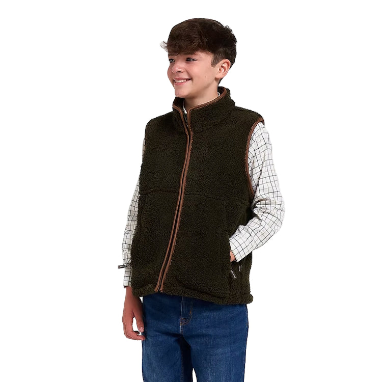 Jack Pyke Junior Sherpa Fleece Gilet - Dark Olive