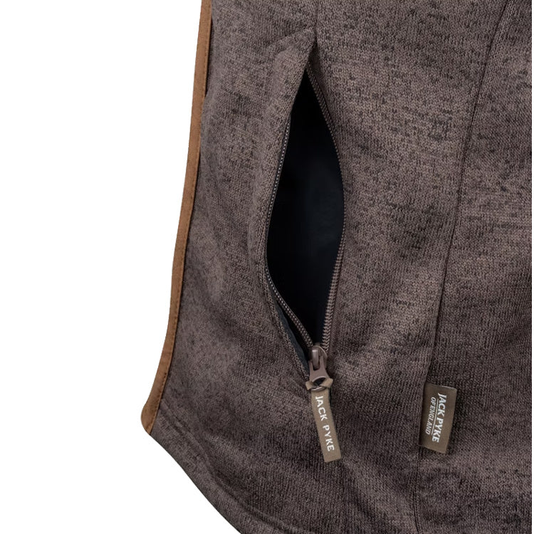 Jack Pyke Melange Fleece Gilet - Brown