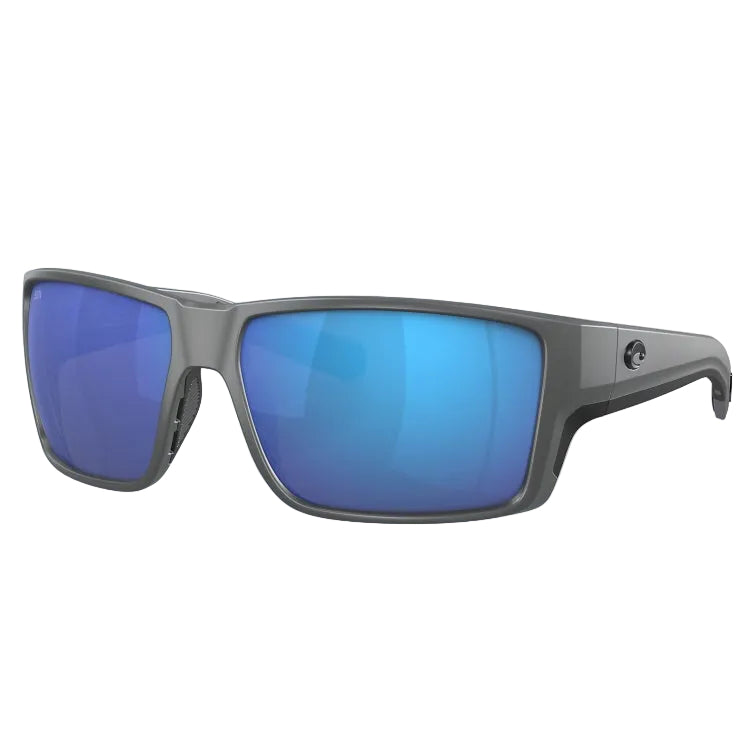 Costa Del Mar Reefton Pro Sunglasses - Matte Grey Frame - Blue Mirror 580G Lens