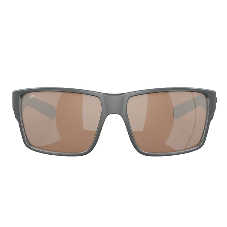 Costa Del Mar Reefton Pro Sunglasses - Matte Grey Frame - Copper Silver Mirror 580G Lens
