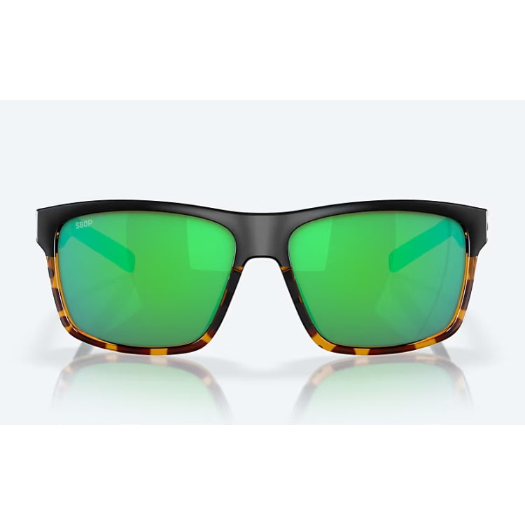 Costa Del Mar Slack Tide Sunglasses - Matte Black/Shiny Tortoise Frame - Green Mirror 580P Lens