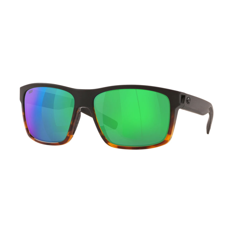 Costa Del Mar Slack Tide Sunglasses - Matte Black/Shiny Tortoise Frame - Green Mirror 580P Lens