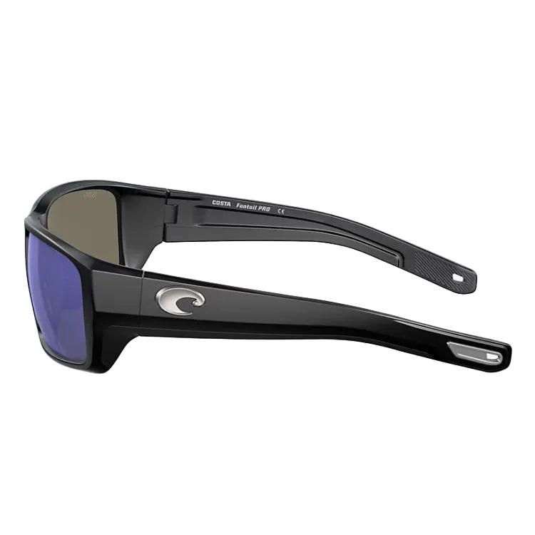 Costa Del Mar Tuna Alley Pro Sunglasses - Matte Black Frame - Blue Mirror Mirror 580G Lens