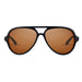 Fortis Aviator Sunglasses - Matte Black Frame - Brown 247 Lens