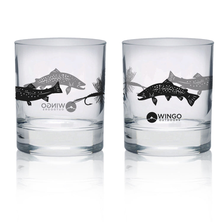 Wingo Low Ball Glass - 2 Pack - Trout Flies