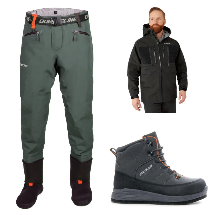 Guideline Laxa Waist Waders Felt Sole Boots and Jacket Offer