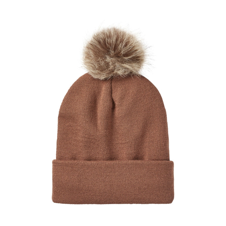 Ridgeline Heritage Fine Knit Bobble Hat - Nutmeg