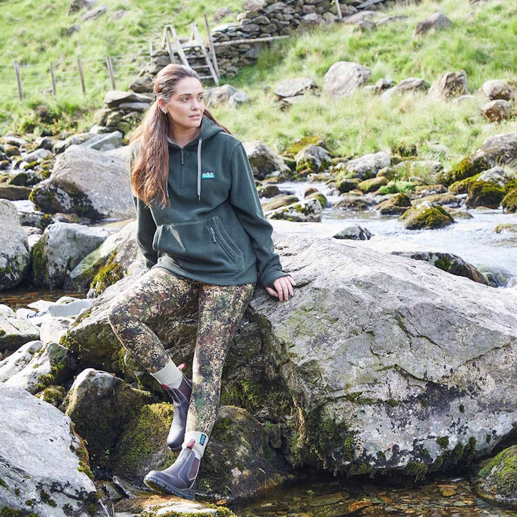 Ridgeline Ladies Ballistic Fleece Hoodie - Deep Forest