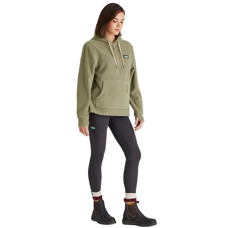Ridgeline Ladies Ballistic Fleece Hoodie - Khaki Green