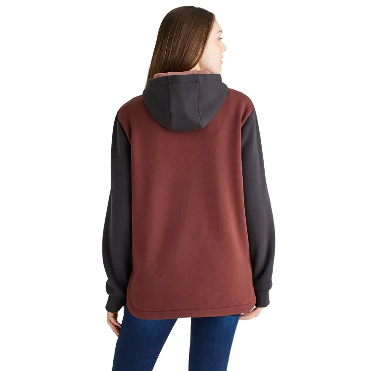 Ridgeline Ladies Tribe Hoodie - Oxblood Tri Colour