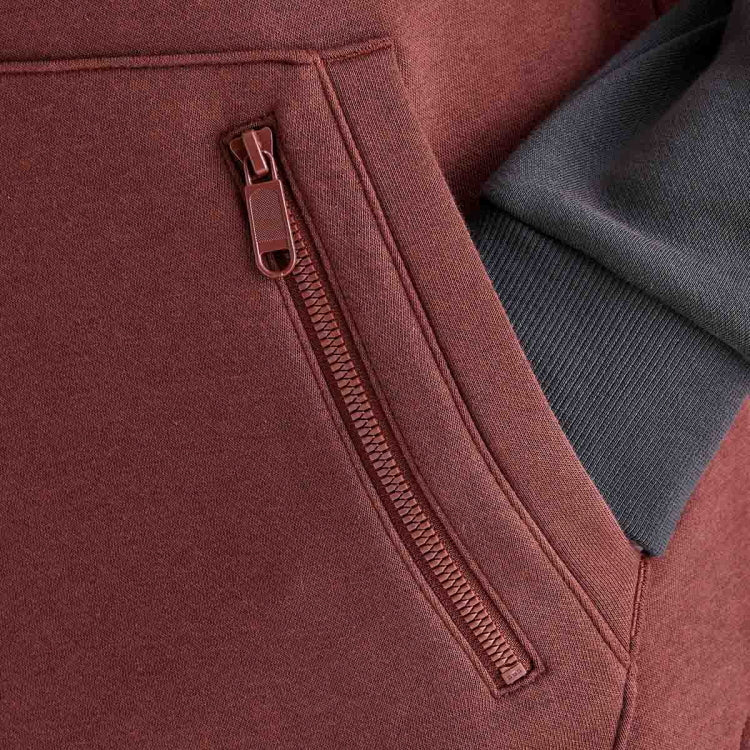 Ridgeline Ladies Tribe Hoodie - Oxblood Tri Colour