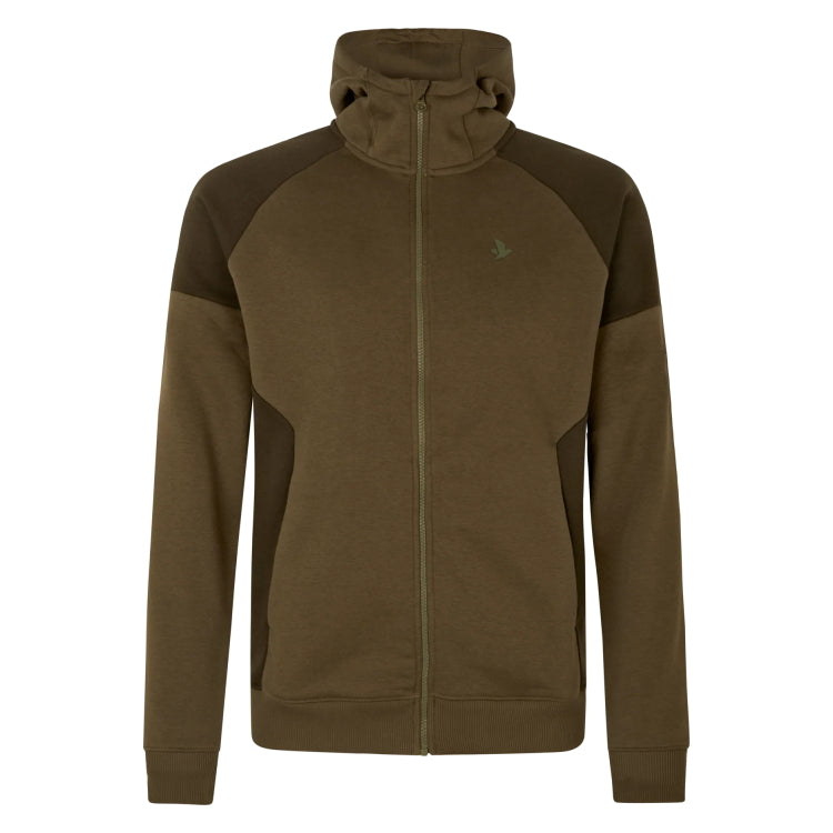 Seeland Cross Zip Hoodie - Dark Olive