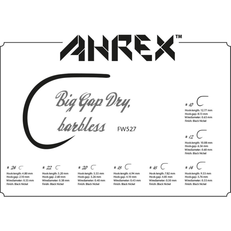 Ahrex FW527 Big Gap Dry Hooks