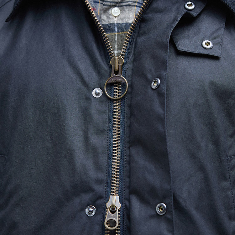 Barbour Ashby Wax Jacket - Navy