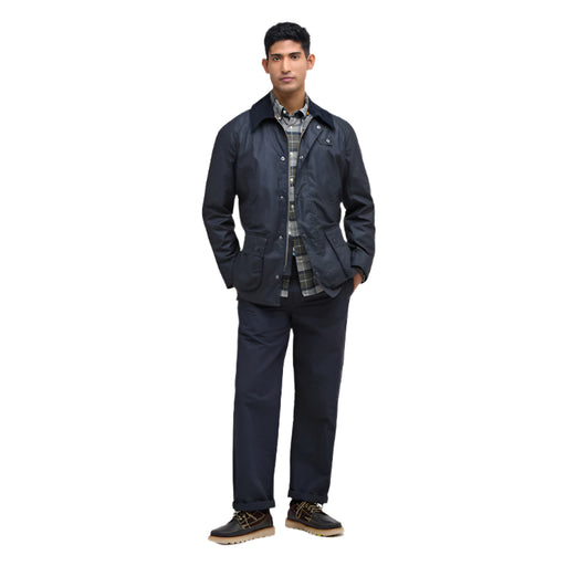 Barbour Ashby Wax Jacket - Navy