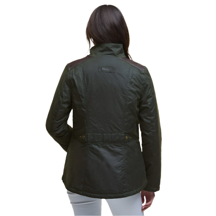 Barbour Ladies Fern Wax Jacket - Fern/Classic Tartan