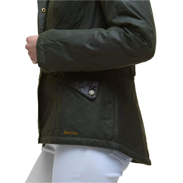 Barbour Ladies Fern Wax Jacket - Fern/Classic Tartan